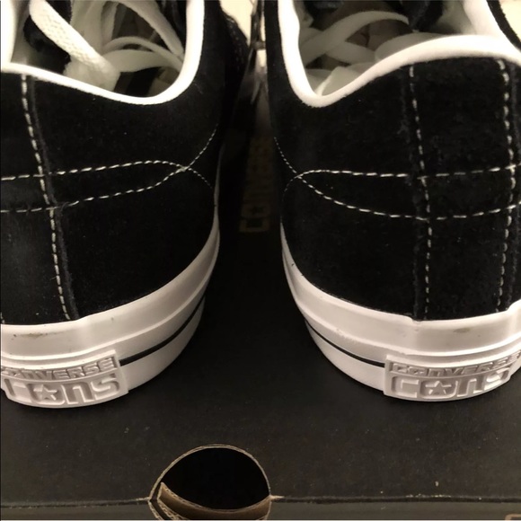 CONVERSE Men’s One Star Skate OX Black/White/Black - Picture 6 of 8